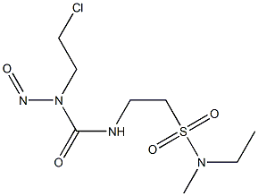 1-(2-クロロエチル)-3-[2-(メチルエチルスルファモイル)エチル]-1-ニトロソ尿素 化学構造式