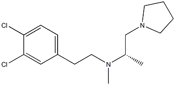 2-(3,4-Dichlorophenyl)-N-[(S)-1-methyl-2-(1-pyrrolidinyl)ethyl]-N-methylethanamine Structure