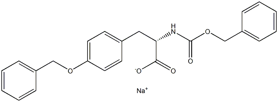 4-(Benzyloxy)-N-(benzyloxycarbonyl)-L-phenylalanine sodium salt Structure