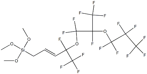 1-[Trimethoxysilyl]-4,5,5,5-tetrafluoro-4-[2-(heptafluoropropoxy)-1,1,2,3,3,3-hexafluoropropoxy]-2-pentene Structure