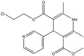 4-(Pyridin-3-yl)-1,4-dihydro-2,6-dimethylpyridine-3,5-dicarboxylic acid 3-methyl 5-(2-chloroethyl) ester Structure