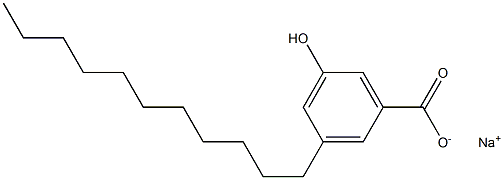 3-Undecyl-5-hydroxybenzoic acid sodium salt 结构式