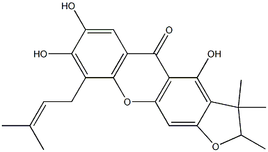 2,3-Dihydro-4,7,8-trihydroxy-2,3,3-trimethyl-9-(3-methyl-2-butenyl)-5H-furo[3,2-b]xanthen-5-one