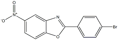 5-ニトロ-2-(4-ブロモフェニル)ベンゾオキサゾール 化学構造式