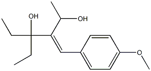 4-(4-Methoxyphenyl)methylene-3-ethylhexane-3,5-diol,,结构式