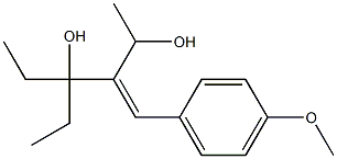 4-(4-Methoxyphenyl)methylene-3-ethylhexane-3,5-diol Struktur