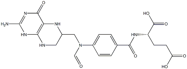 N-[4-[[[(2-Amino-1,4,5,6,7,8-hexahydro-4-oxopteridin)-6-yl]methyl](formyl)amino]benzoyl]-L-glutamic acid Structure