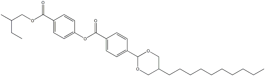4-[[4-(5-Decyl-1,3-dioxan-2-yl)benzoyl]oxy]benzoic acid 2-methylbutyl ester Struktur