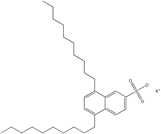 5,8-Didecyl-2-naphthalenesulfonic acid potassium salt Structure