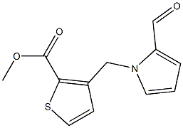3-[(2-ホルミル-1H-ピロール-1-イル)メチル]チオフェン-2-カルボン酸メチル 化学構造式