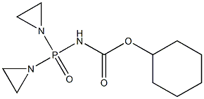 N-[Bis(1-aziridinyl)phosphinyl]carbamic acid cyclohexyl ester Structure