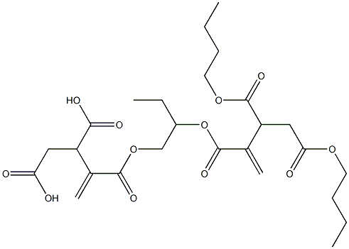 3,3'-[1-エチルエチレンビス(オキシカルボニル)]ビス(3-ブテン-1,2-ジカルボン酸ジブチル) 化学構造式