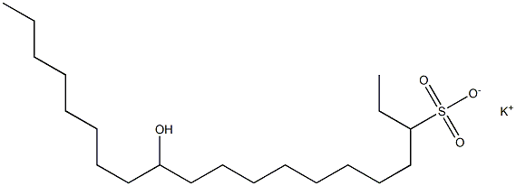 12-Hydroxyicosane-3-sulfonic acid potassium salt Struktur