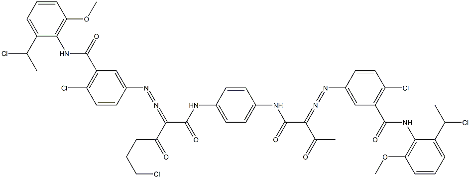  3,3'-[2-(2-Chloroethyl)-1,4-phenylenebis[iminocarbonyl(acetylmethylene)azo]]bis[N-[2-(1-chloroethyl)-6-methoxyphenyl]-6-chlorobenzamide]