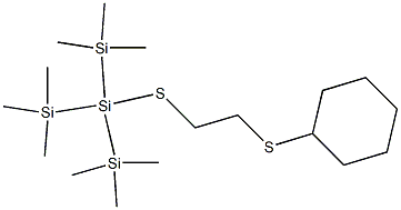 Tris(trimethylsilyl)[2-(cyclohexylthio)ethylthio]silane Structure