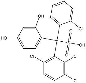 (2-Chlorophenyl)(2,3,6-trichlorophenyl)(2,4-dihydroxyphenyl)methanesulfonic acid
