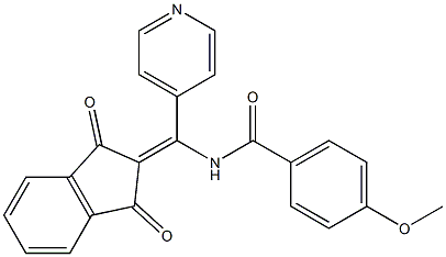 2-[(4-Methoxybenzoylamino)-4-pyridylmethylene]indane-1,3-dione