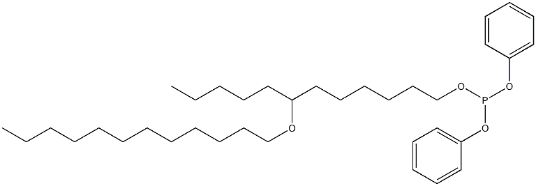 Phosphorous acid 7-(dodecyloxy)dodecyldiphenyl ester Struktur