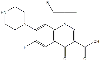 6-Fluoro-1-(2-fluoro-1,1-dimethylethyl)-7-(1-piperazinyl)-1,4-dihydro-4-oxoquinoline-3-carboxylic acid