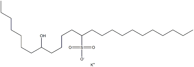 17-ヒドロキシテトラコサン-12-スルホン酸カリウム 化学構造式