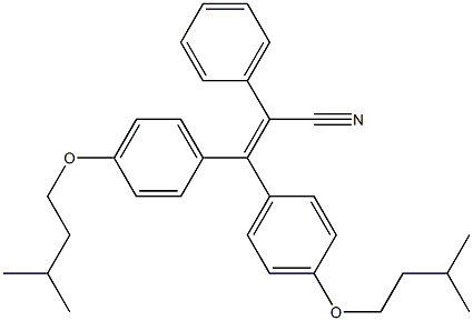 3,3-Bis[4-(3-methylbutoxy)phenyl]-2-phenylacrylonitrile Structure
