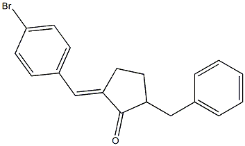 2-[(E)-4-Bromobenzylidene]-5-(benzyl)cyclopentan-1-one,,结构式