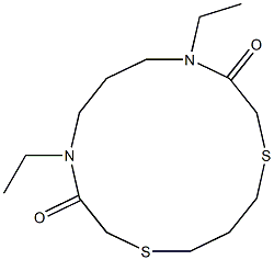 2,6-Diethyl-9,13-dithia-2,6-diazacyclotetradecane-1,7-dione Structure