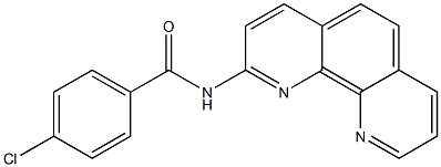 2-(4-クロロベンゾイルアミノ)-1,10-フェナントロリン 化学構造式