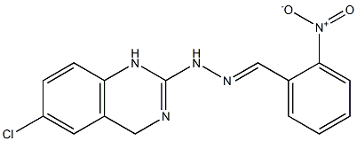 2-Nitrobenzaldehyde [[6-chloro-1,4-dihydroquinazolin]-2-yl]hydrazone,,结构式