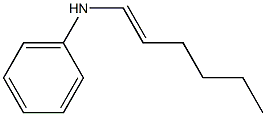 N-(1-Hexenyl)aniline,,结构式