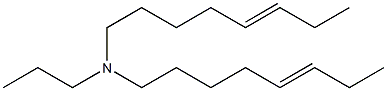 N-Propyl-N,N-di(5-octenyl)amine Structure