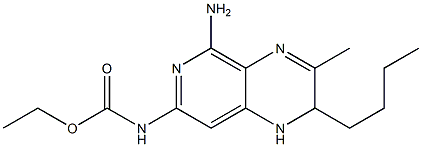 N-[(5-Amino-1,2-dihydro-2-butyl-3-methylpyrido[3,4-b]pyrazin)-7-yl]carbamic acid ethyl ester,,结构式