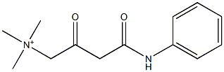 N,N,N-トリメチル-2,4-ジオキソ-4-(フェニルアミノ)-1-ブタンアミニウム 化学構造式