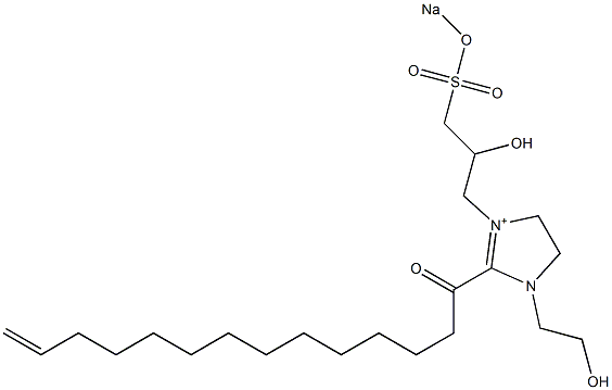 1-(2-Hydroxyethyl)-3-[2-hydroxy-3-(sodiooxysulfonyl)propyl]-2-(13-tetradecenoyl)-2-imidazoline-3-ium Structure