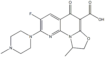 7-Fluoro-1,2-dihydro-1-methyl-8-(4-methyl-1-piperazinyl)-5-oxo-3-oxa-9,9b-diaza-5H-benz[e]indene-4-carboxylic acid