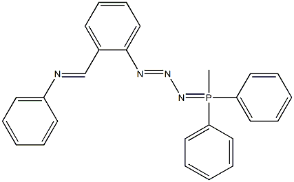 1-[2-(Phenyliminomethyl)phenyl]-3-[methyldiphenylphosphoranylidene]triazene,,结构式