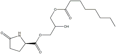 1-[(D-ピログルタモイル)オキシ]-2,3-プロパンジオール3-オクタノアート 化学構造式