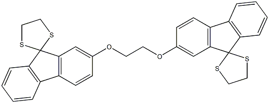 2,2''-(Ethylenedioxy)bis(spiro[9H-fluorene-9,2'-[1,3]dithiolane]),,结构式