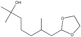 7-(1,3-Dioxolan-2-yl)-2,6-dimethyl-2-heptanol Struktur