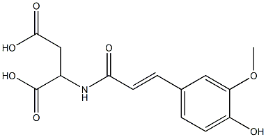 2-[[(E)-3-(4-Hydroxy-3-methoxyphenyl)acryloyl]amino]succinic acid,,结构式