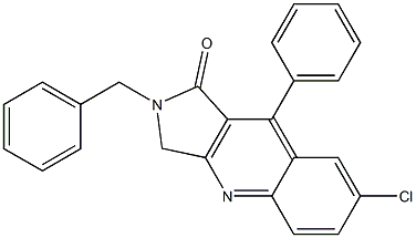 2-Benzyl-7-chloro-2,3-dihydro-9-phenyl-1H-pyrrolo[3,4-b]quinolin-1-one Structure