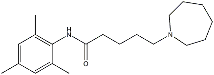 N-(2,4,6-Trimethylphenyl)-5-[(hexahydro-1H-azepin)-1-yl]pentanamide,,结构式