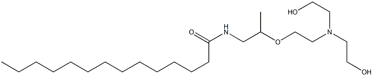 N-[2-[2-[Bis(2-hydroxyethyl)amino]ethoxy]propyl]tetradecanamide Structure