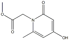 1,2-ジヒドロ-4-ヒドロキシ-6-メチル-2-オキソピリジン-1-酢酸メチル 化学構造式