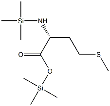 (R)-2-(トリメチルシリルアミノ)-4-(メチルチオ)ブタン酸トリメチルシリル 化学構造式
