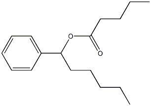 Pentanoic acid 1-phenylhexyl ester Structure