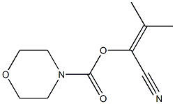 モルホリン-4-カルボン酸1-シアノ-2-メチル-1-プロペニル 化学構造式