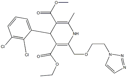 4-(2,3-Dichlorophenyl)-1,4-dihydro-2-[2-(1H-1,2,3-triazol-1-yl)ethoxymethyl]-6-methylpyridine-3,5-dicarboxylic acid 3-ethyl 5-methyl ester Structure