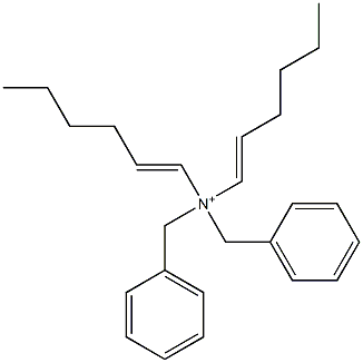 Di(1-hexenyl)dibenzylaminium Struktur