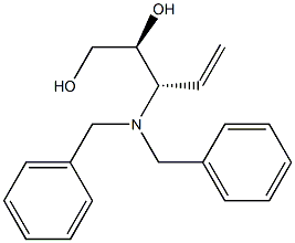 (2S,3S)-3-(ジベンジルアミノ)-4-ペンテン-1,2-ジオール 化学構造式